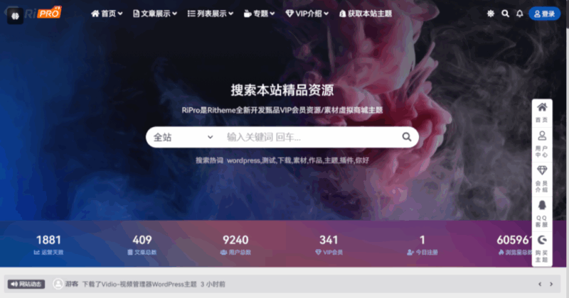 2024最新RiPro-V5主题最新版7.3附免授权激活文件-三六云